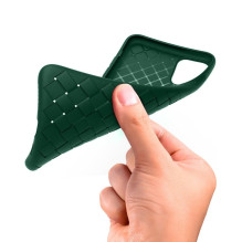 Devia Woven Pattern Design minkštas dėklas iPhone 11 Pro Max žalias