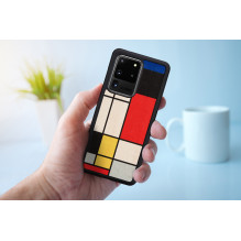 MAN&WOOD case for Galaxy S20 Ultra mondrian wood black MAN&WOOD case for Galaxy S20 Ultra mondrian wood black