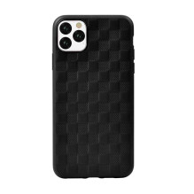 Devia Woven2 Pattern Design minkštas dėklas iPhone 11 Pro Max juodas