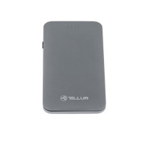 „Tellur“ nešiojama įkrovioji baterija QC 3.0, greito įkrovimo, 5000 mAh, 3in1, pilka