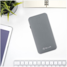 „Tellur“ nešiojama įkrovioji baterija QC 3.0, greito įkrovimo, 5000 mAh, 3in1, pilka