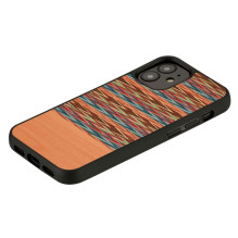 MAN&amp;WOOD dėklas iPhone 12 mini rudai juodas