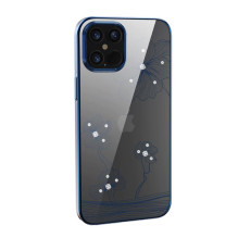 Devia Crystal Flora dėklas iPhone 12 Pro Max, mėlynas