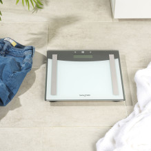 Salter 9137 SVWH3REU16 Silver White Glass Analyser Scale