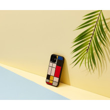 MAN&WOOD case for iPhone 12 mini mondrian wood black MAN&WOOD case for iPhone 12 mini mondrian wood black