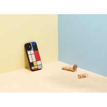 MAN&WOOD case for iPhone 12 mini mondrian wood black MAN&WOOD case for iPhone 12 mini mondrian wood black