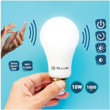 „Tellur“ išmanioji „WiFi“ lemputė E27, 10 W, balta / šilta, pritemdyta