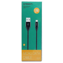 Orsen S32 Micro Data Cable 2.1A 1.2m black