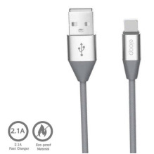 Orsen S32 Micro Data Cable 2.1A 1.2m pilkas
