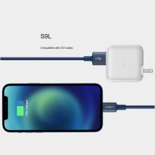 Orsen S9L USB A ir Lightning 2.1A 1m juodas