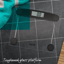 Salter 9208 BK3R kompaktiškos stiklinės elektroninės vonios svarstyklės