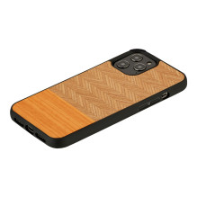 MAN&WOOD case for iPhone 12 / 12 Pro herringbone arancia black MAN&WOOD case for iPhone 12 / 12 Pro herringbone arancia black