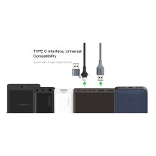 Orsen S8 2-IN-1 USB ir Type-C 5A 1,5 m juodas