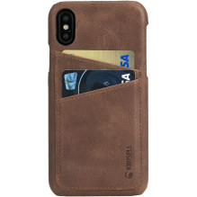 Krusell Sunne 2 kortelių dangtelis Apple iPhone X vintage konjakas (61104)