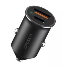 Orsen C8 45W mini automobilinis įkroviklis juodas