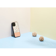MAN&WOOD case for iPhone 12 / 12 Pro pink flower black MAN&WOOD case for iPhone 12 / 12 Pro pink flower black