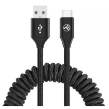 Tellur duomenų kabelis, prailginamas, USB-C, 3A, 1,8 m, juodas