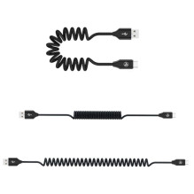 Tellur Data Cable Extendable USB to Type-C 3A 1.8m Black