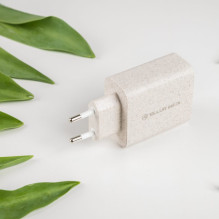 Tellur Green 38W dviejų prievadų įkroviklis Type-C PD20W + USB QC3.0, kreminis