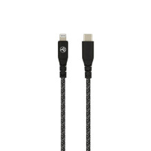 „Tellur Green“ duomenų kabelis Type-C iki Lightning 3A PD60W 1m nailono juodas
