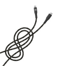 „Tellur Green“ duomenų kabelis Type-C iki Lightning 3A PD60W 1m nailono juodas