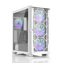 Zalman Z10 DUO ATX ZM-IF120 x4 Balta