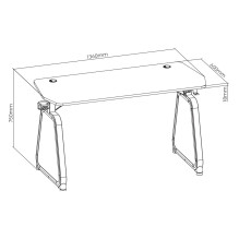 White Shark Gaming Desk Medusa Set of 2 pcs.(1 / 2 + 2 / 2)