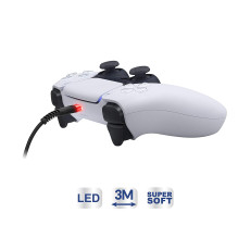 Subsonic Supersoft įkrovimo kabelis USB-C, skirtas PS5 / Xbox / Switch