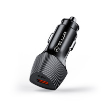 Tellur FCC10 automobilinis įkroviklis 38W, 6A (PD20W + QC3.0) juodas