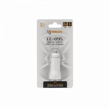 Sbox automobilinis įkroviklis CC-095 20W baltas