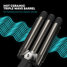 Revamp WV-2000X-EU Progloss Deep Beach Professional Ceramic Waver Black