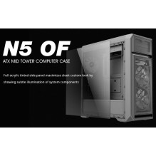 Zalman N5 OF ATX, baltos šviesos diodės x3, optinis diskas Zalman N5 OF ATX, baltos šviesos diodės x3, optinis diskas