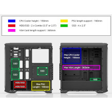 Zalman N5 TF ATX, RGB ventiliatorius x4, T / G Zalman N5 TF ATX, RGB ventiliatorius x4, T / G