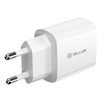 Tellur 20W USB-C PD sieninis įkroviklis baltas