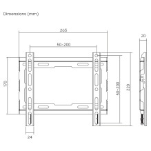 „Sbox PLB-2222F-2“ (23–43 / 45 kg / 200 x 200)