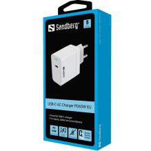Sandberg 441-48 USB-C kintamosios srovės įkroviklis PD65W EU Sandberg 441-48 USB-C kintamosios srovės įkroviklis PD65W EU