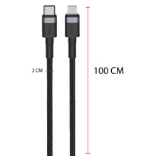 Orsen S51 Type C iki Lightning 3A 1m juoda