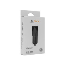 Sbox automobilinis įkroviklis CC-038 38W juodas