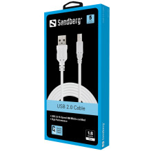 Sandberg 502-78 USB 2.0 A-B male 1.8m Sandberg 502-78 USB 2.0 A-B male 1.8m