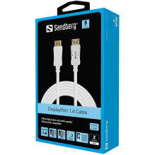Sandberg 509-15 DisplayPort 1.4 8K60Hz 2m Sandberg 509-15 DisplayPort 1.4 8K60Hz 2m