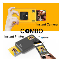 „Kodak Mini Shot 2“ fotoaparato ir spausdintuvo kombinacija geltona