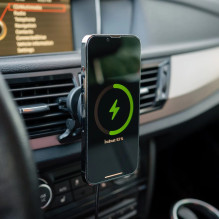 „Tellur“ belaidis automobilinis įkroviklis, suderinamas su „MagSafe“, 15 W, juodas