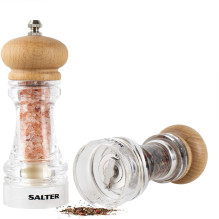 Salter 7607 WDXR Beech Wood Mills Twin