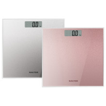 Salter 9037 SVGL3RCFXAS Glitter Glass Personal Bathroom Scale - Silver