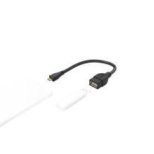 Hama 00173892 USB 2.0 adapterio laidas, OTG micro B kištukas - A lizdas 15 cm juodas
