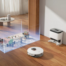 Xiaomi ROIDMI EVE CC dulkių siurblys ir šluostės valiklis su valymo pagrindu, balta pažeista dėžė