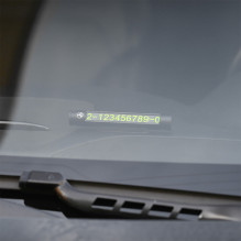 Tellur Temporary car parking card for two phone numbers metallic black