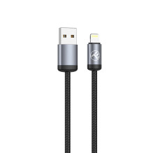 Minimalistinis „Tellur“ USB į žaibo kabelis 3A 1 m juodas
