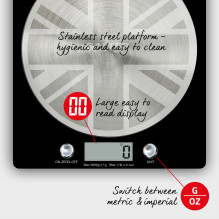 Salter 1036 UJBKDR Didžiosios Britanijos diskinės skaitmeninės virtuvės svarstyklės