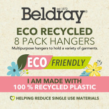 „Beldray LA072684FEU7“ ekologiškai perdirbtos pakabos, juodos